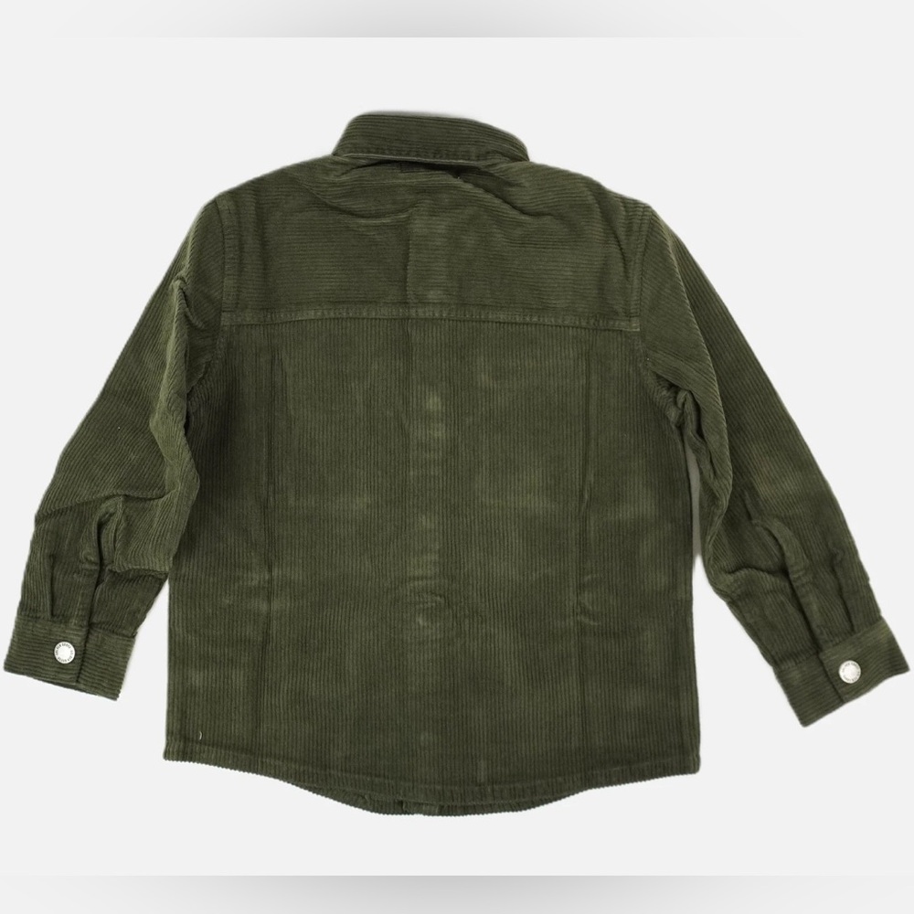 NWT [Golden Goose] Green Long-Sleeve Button-Up Embroidered Corduroy Shirt Kids 6 - Picture 6 of 12